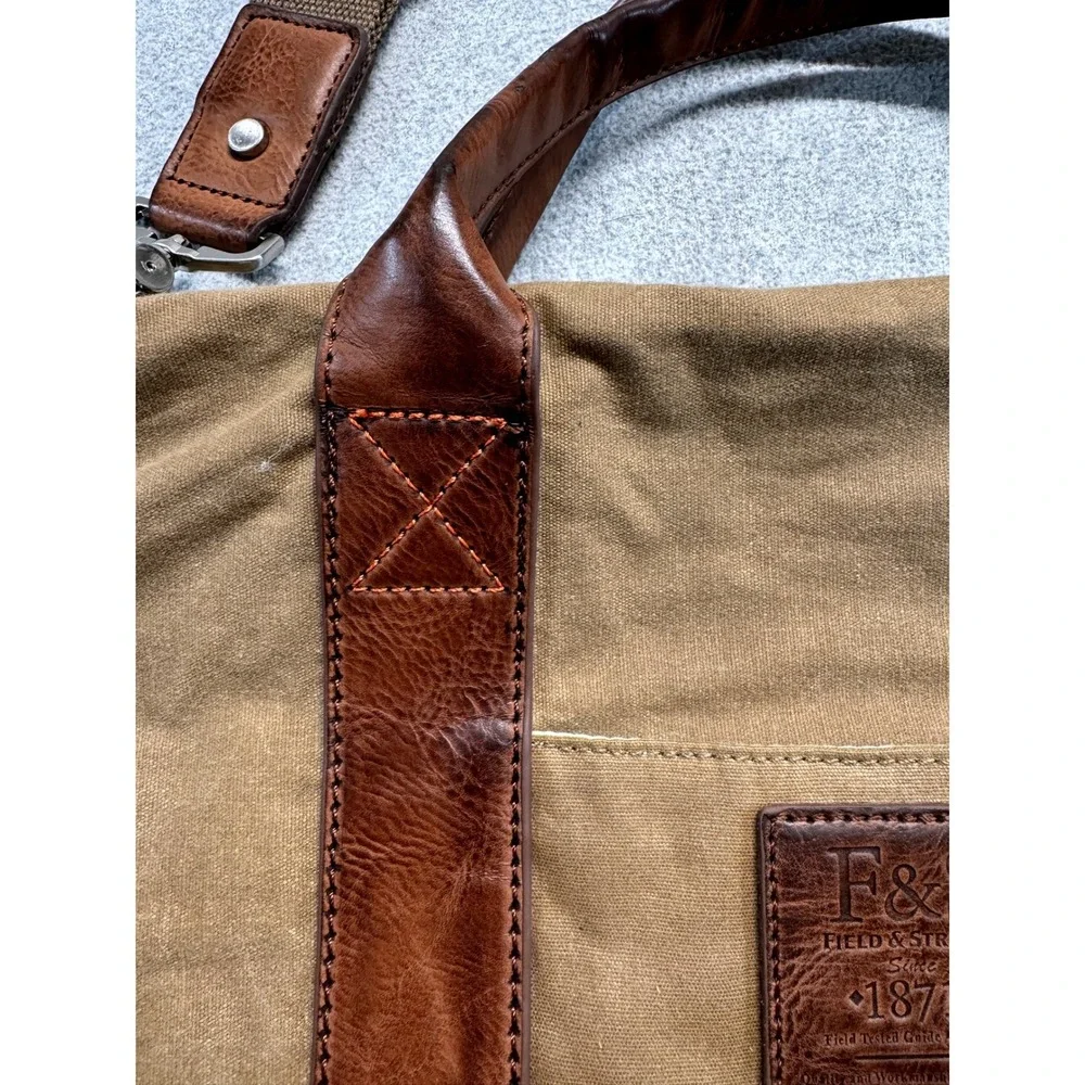 Field & Stream Vintage Collection Canvas Leather Duffel Weekender Travel Bag